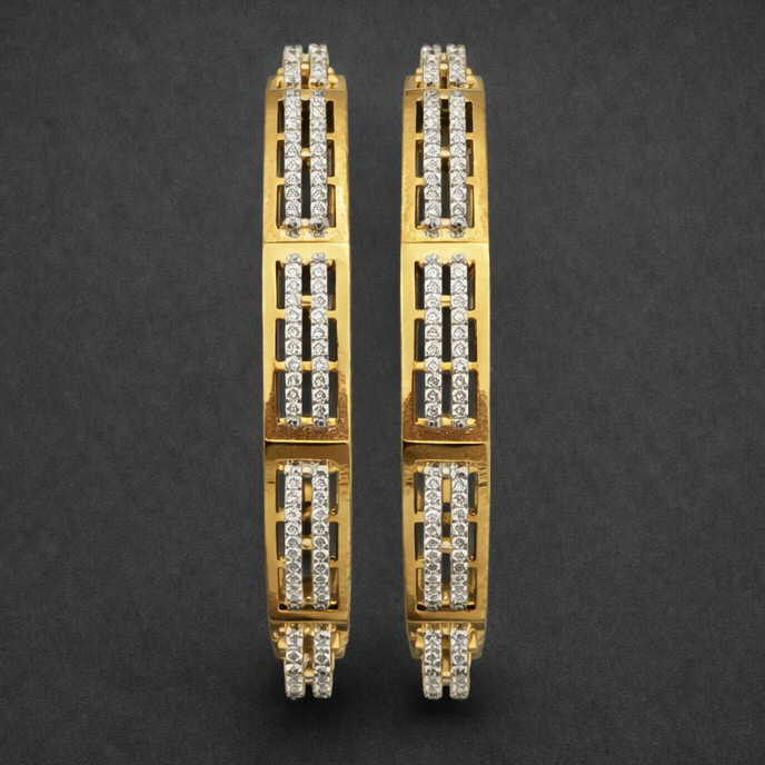 Elegant Dual-Line AD Bangles