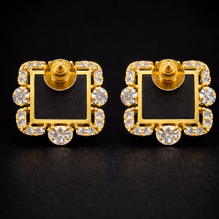 Sapphire Bloom Stud Earrings