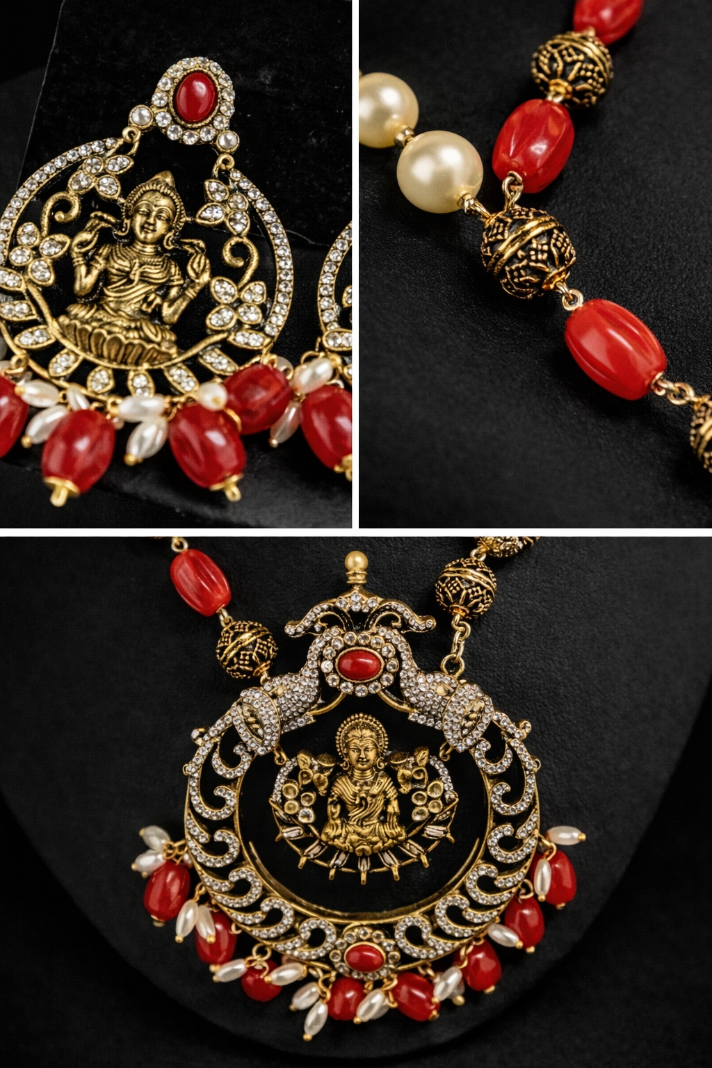 Traditional Temple Design Necklace Set