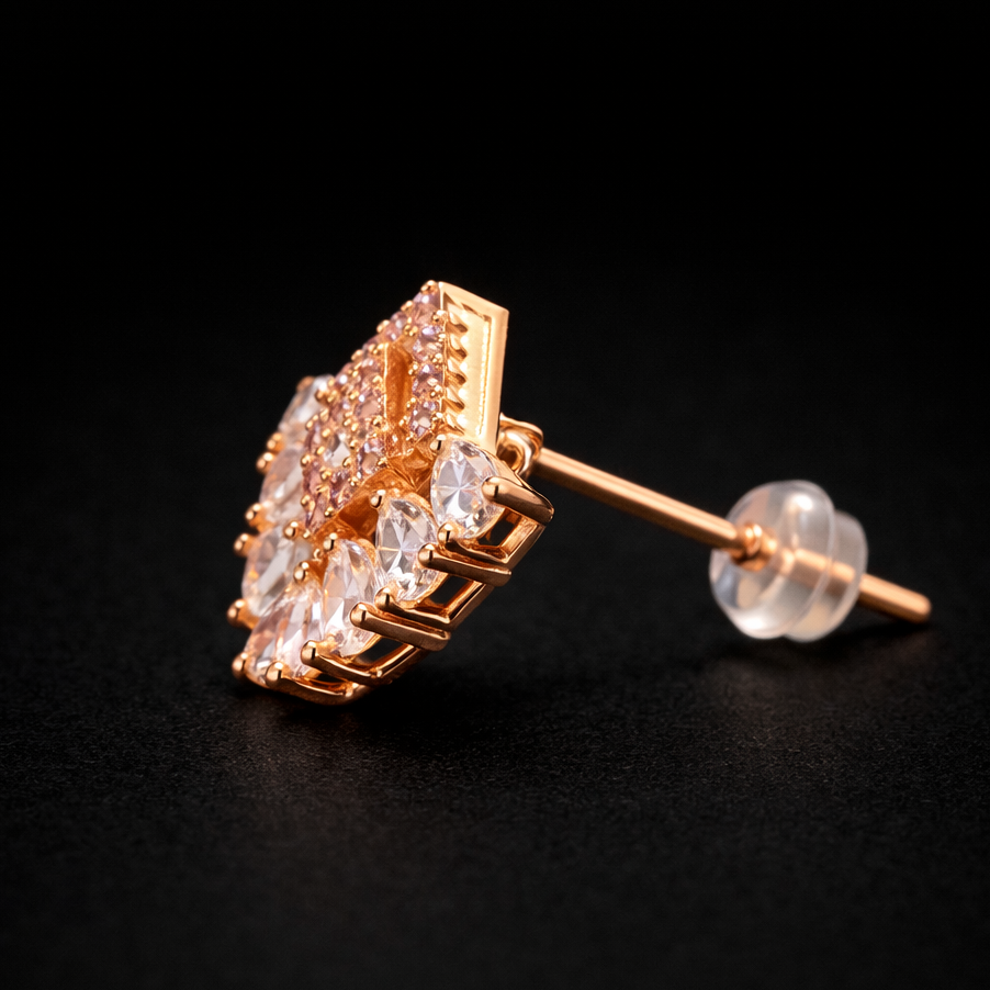 Rose Gold Sparkle Earrings