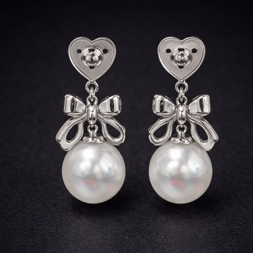 Crystal Love Pearl Earrings