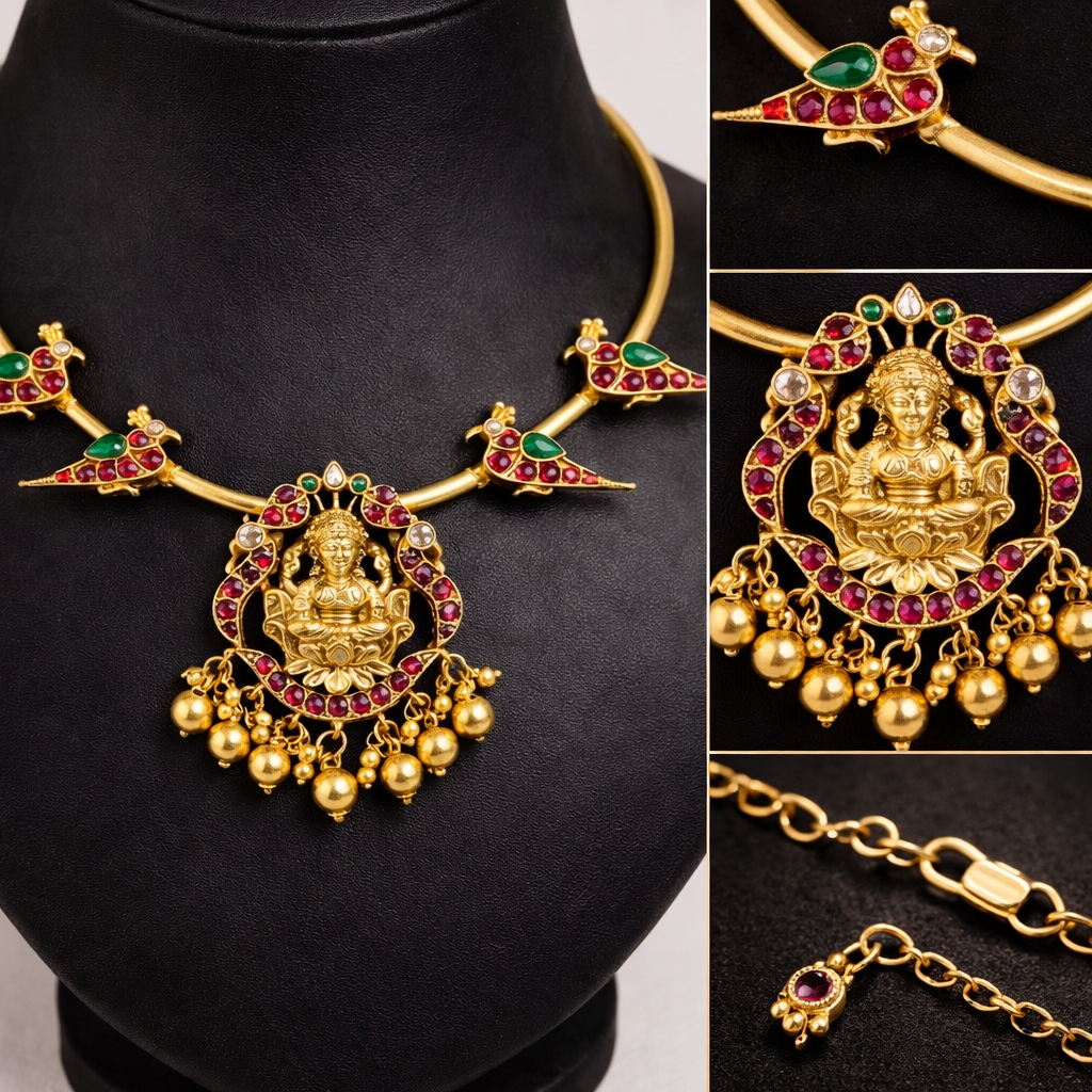 Goddess Lakshmi Temple Necklace