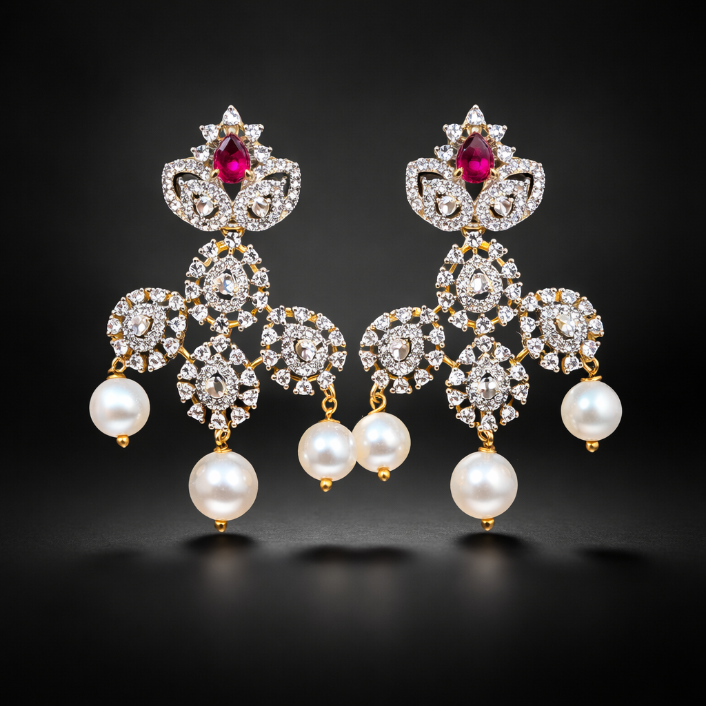 Ruby Pearl AD Earrings