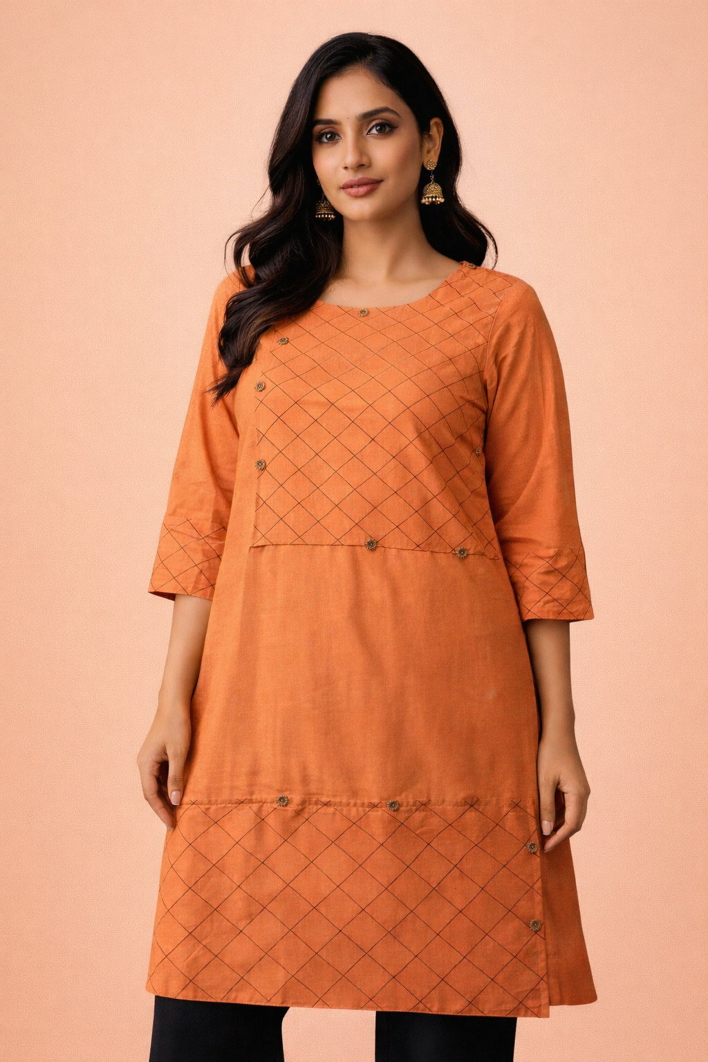 Terracotta Grace Panel Kurti