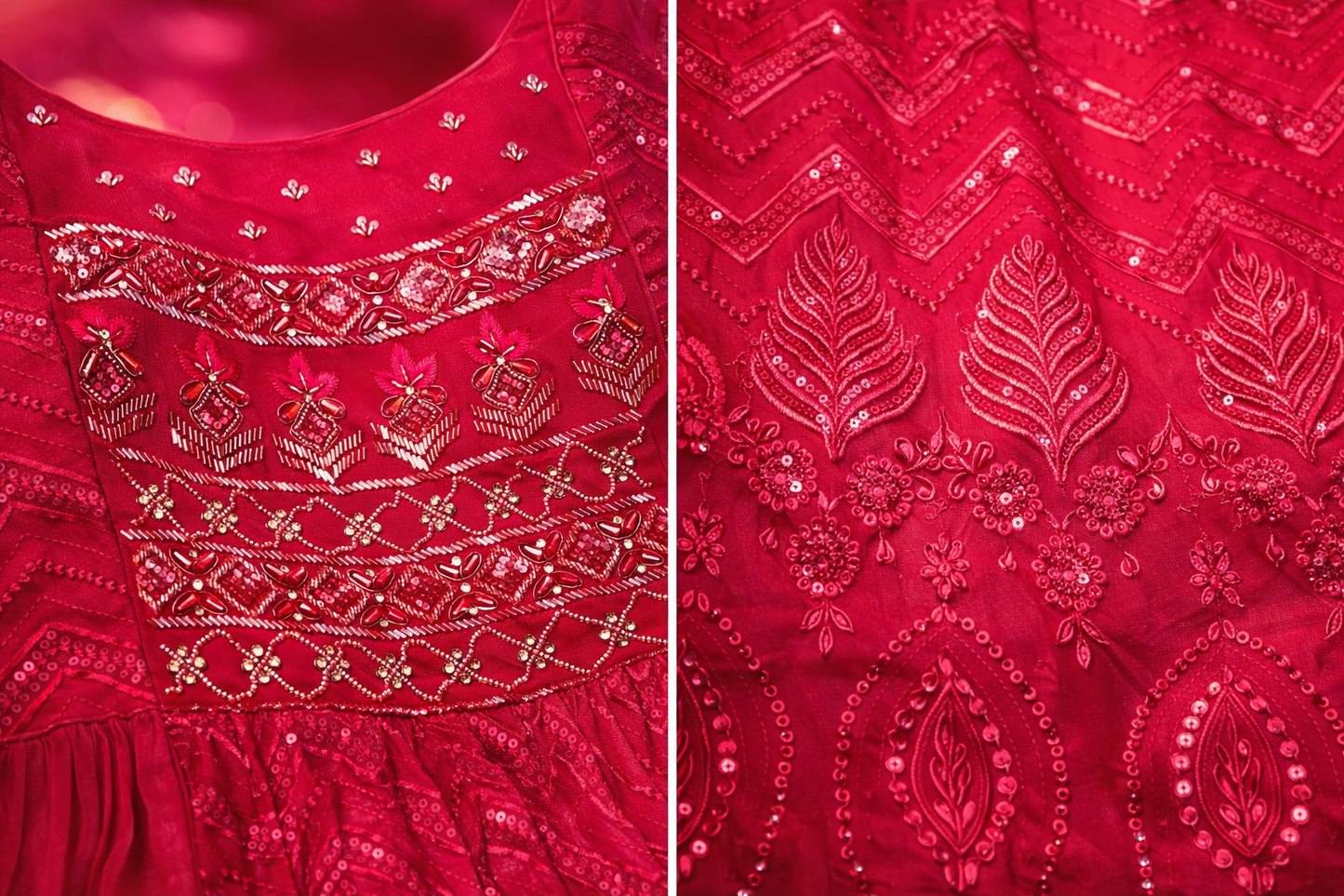 Elegant Wine Red Embroidered Chudithar Set with Dupatta