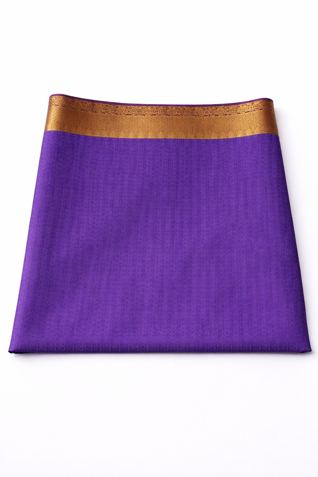 Teal Green Pochampally Silk Saree with Zari Border & Contrast Purple Designer Border
