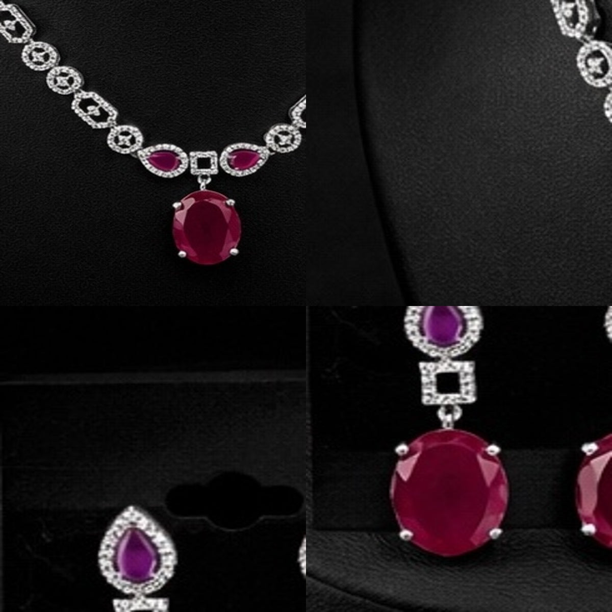 Ruby Pink Crystal AD Set