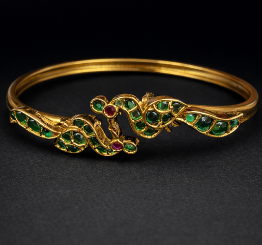 Peacock Vine Stone Bangle