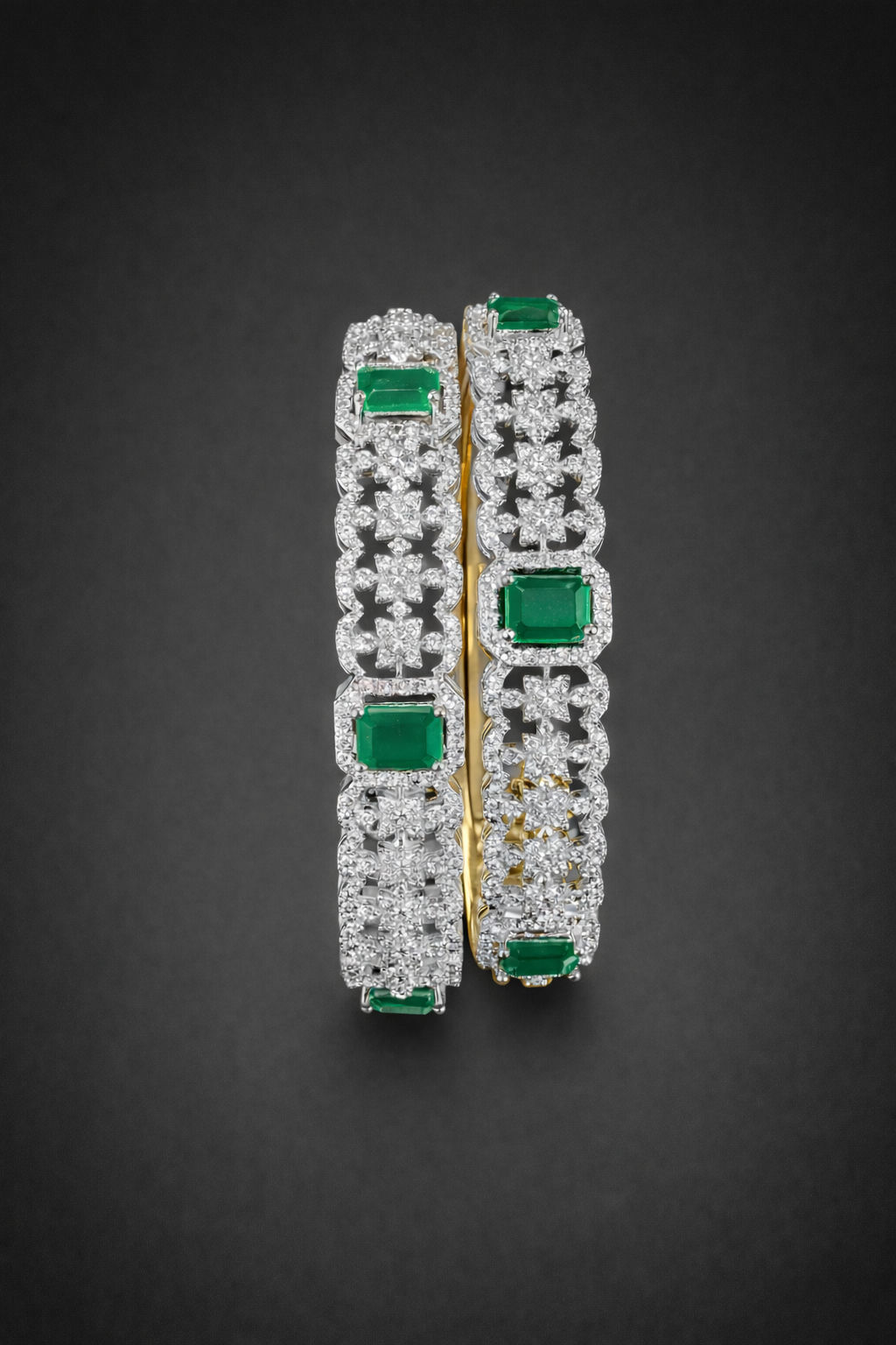 Green Blossom AD Bangles