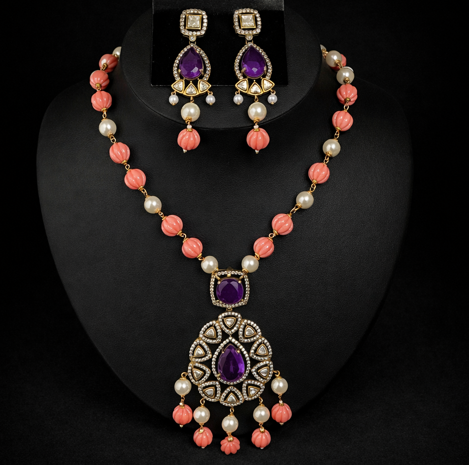 Regal Purple Statement Jewelry Set