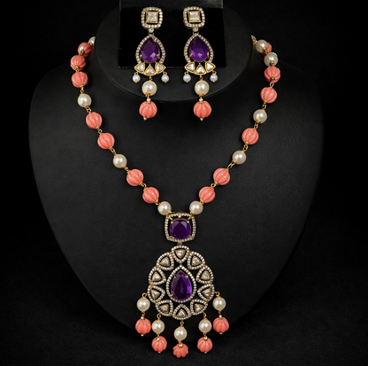 Regal Purple Statement Jewelry Set