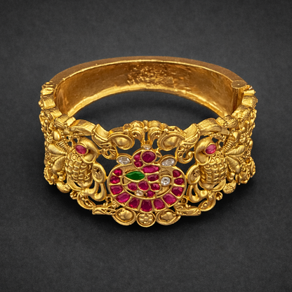 Peacock Heritage Temple Kada Bangle