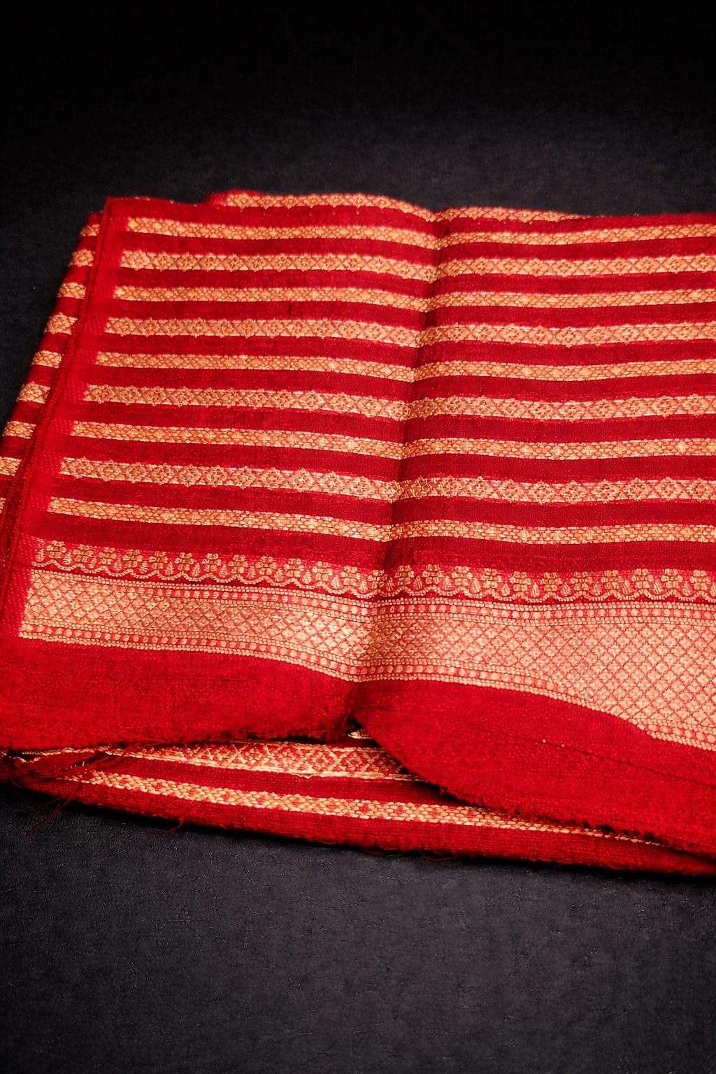 Soft Tussar Silk Saree with Scallop Border With Fall & Pico Done