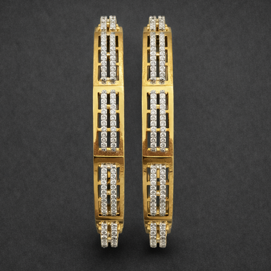 Elegant Dual-Line AD Bangles