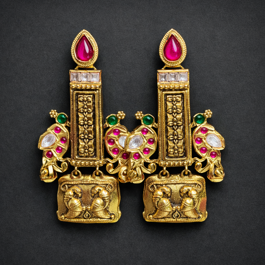 Rajamayuri Heritage Earrings