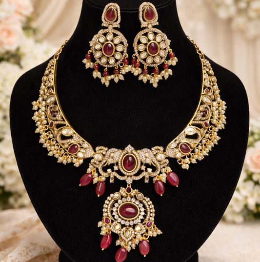 Royal Ruby Kundan Bridal Necklace