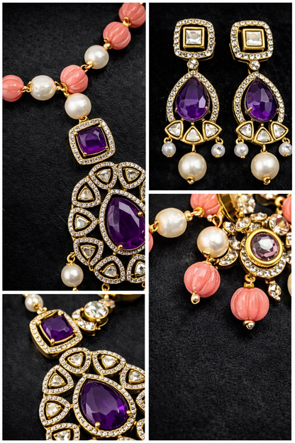 Regal Purple Statement Jewelry Set