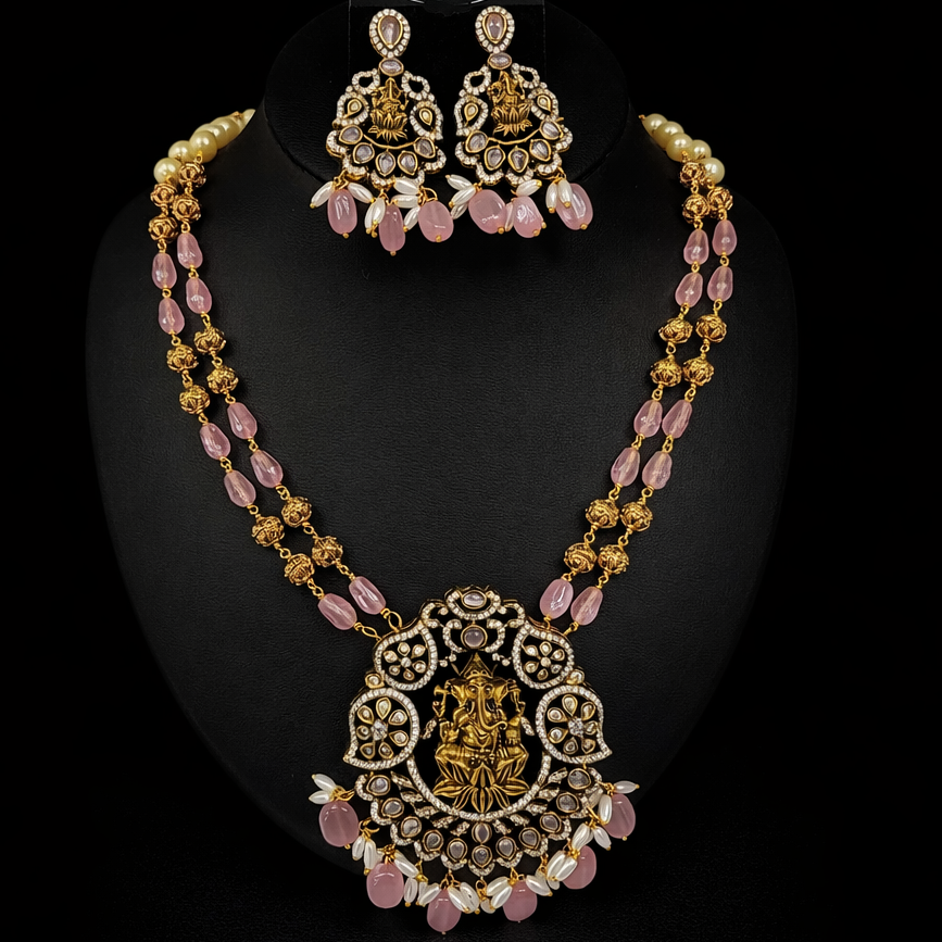 Traditional Ganesha Temple Necklace Set