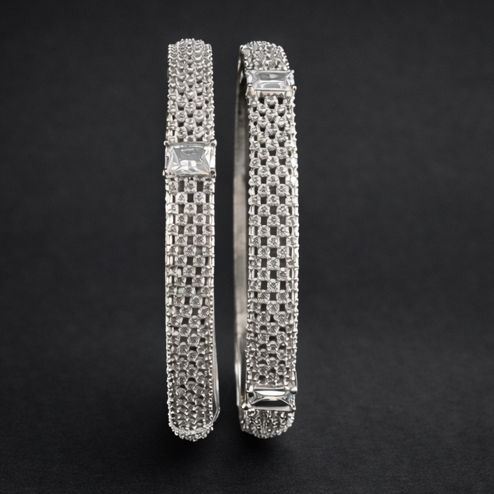 Silver Sparkle Elite Bangles