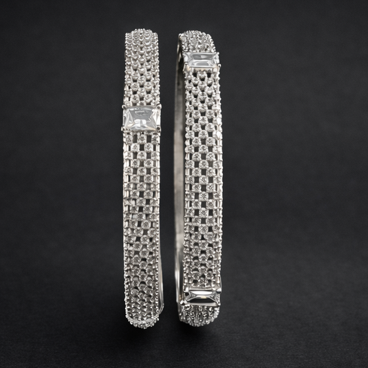 Silver Sparkle Elite Bangles