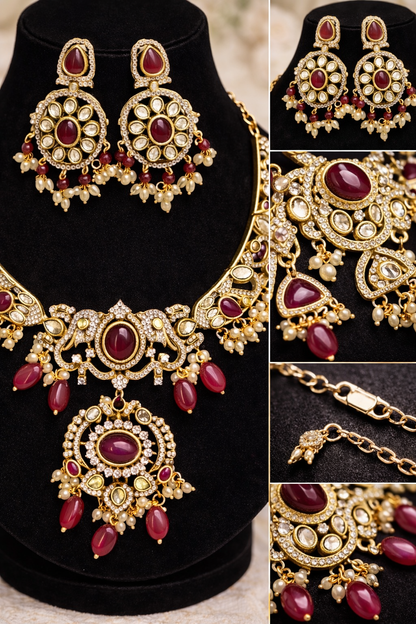 Royal Ruby Kundan Bridal Necklace