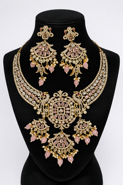 Blush Pink Polki Necklace