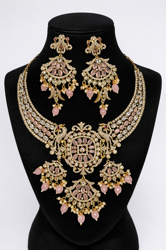 Blush Pink Polki Necklace