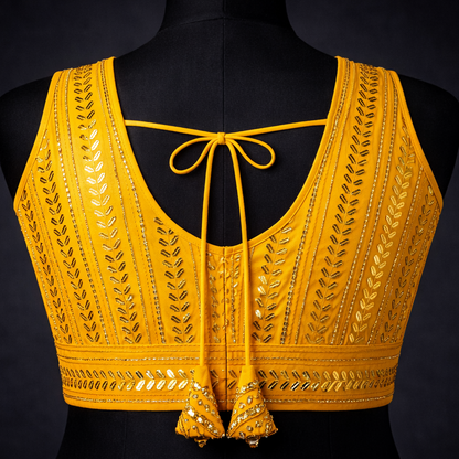 Mustard Yellow Embroidered Blouse