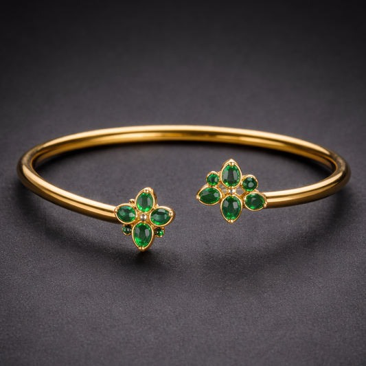 Green Petal Elegance Bracelet