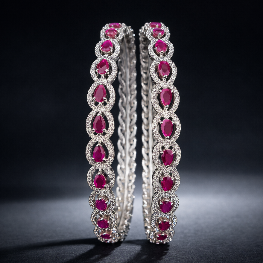 Ruby Crown Bangles