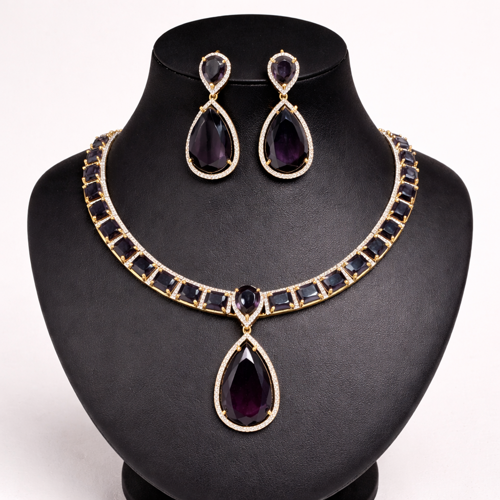 Royal Amethyst Teardrop Necklace