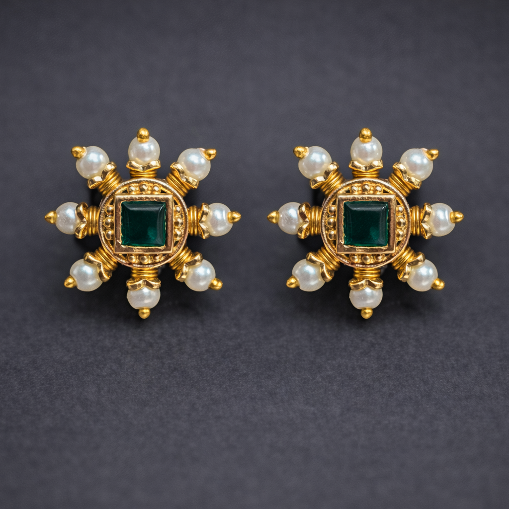 Temple Pearl Chakra Studs