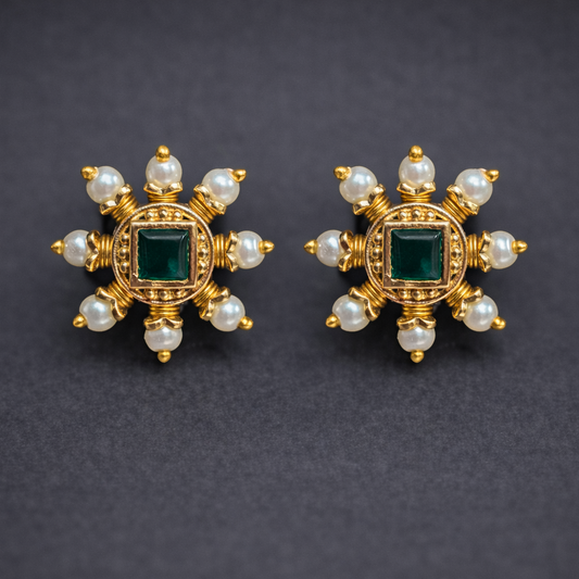 Temple Pearl Chakra Studs