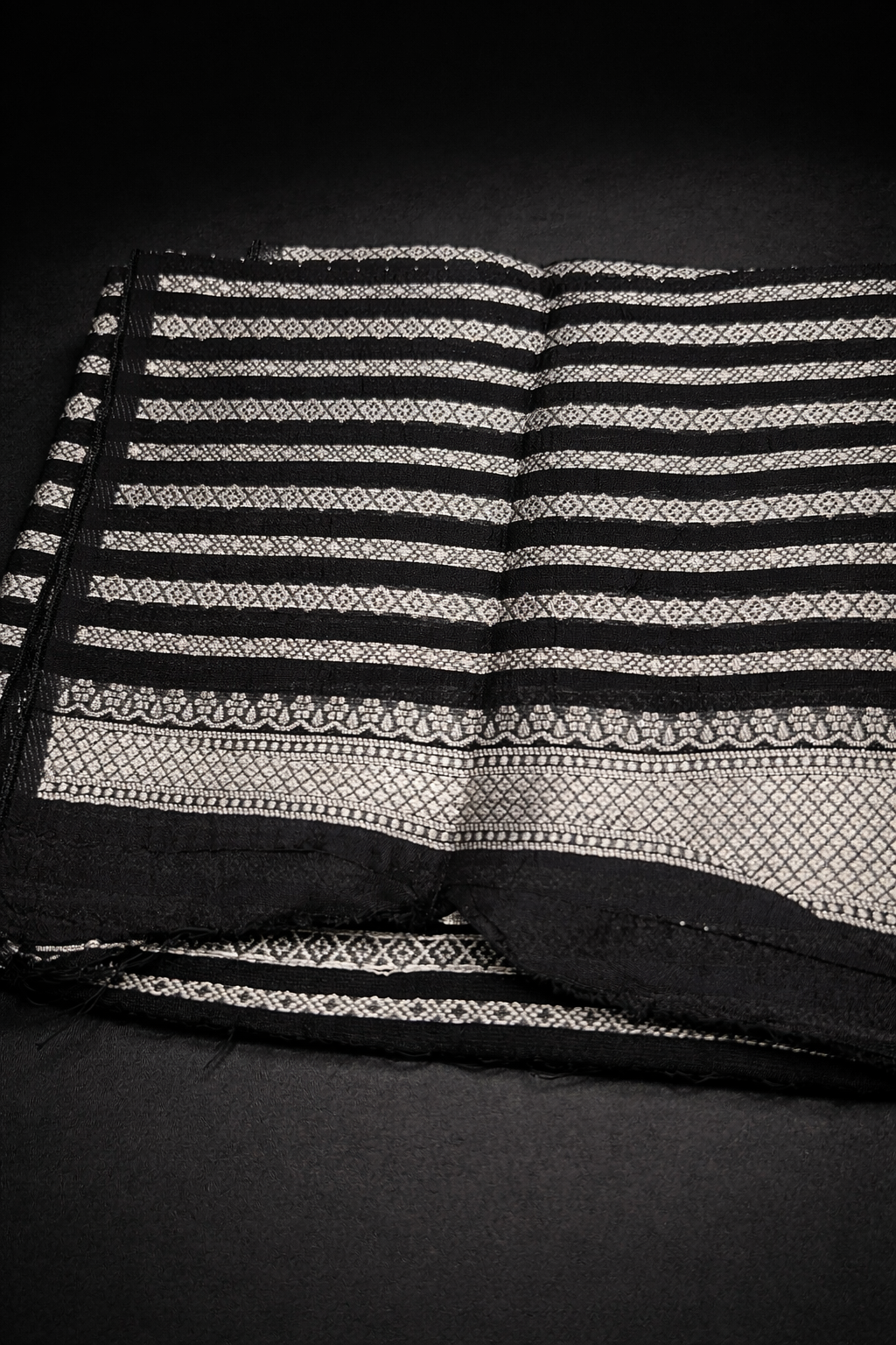 Soft Tussar Silk Saree with Scallop Border With Fall & Pico Done