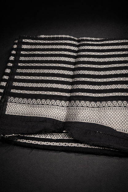 Soft Tussar Silk Saree with Scallop Border With Fall & Pico Done