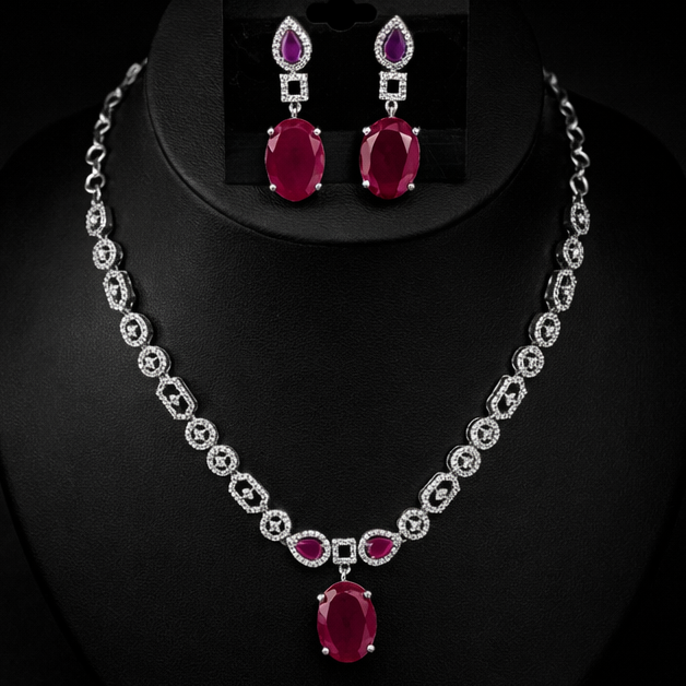 Ruby Pink Crystal AD Set