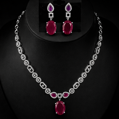 Ruby Pink Crystal AD Set