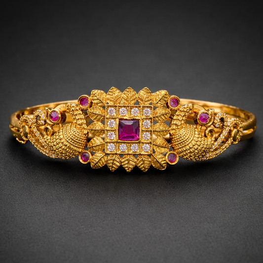 Regal Ruby Peacock Bracelet