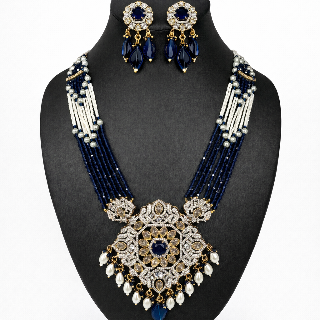 Royal Sapphire Layered Bridal Necklace