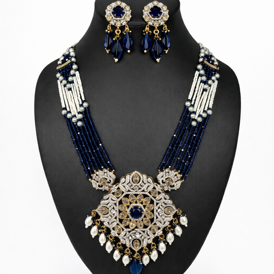 Royal Sapphire Layered Bridal Necklace