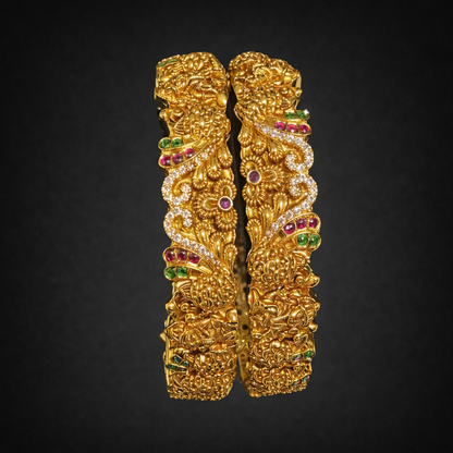Royal Temple Floral Bangles