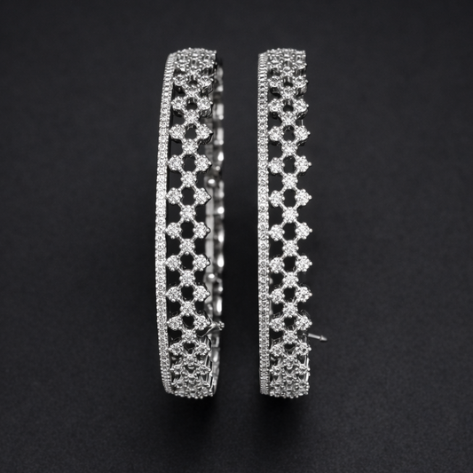 Silver Aura Lace Bangles