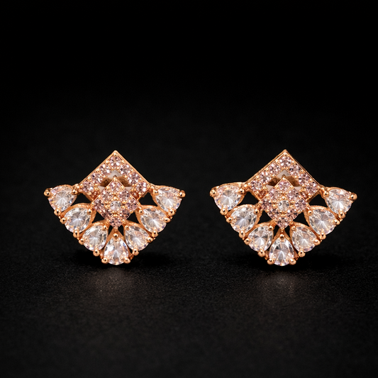 Rose Gold Sparkle Earrings