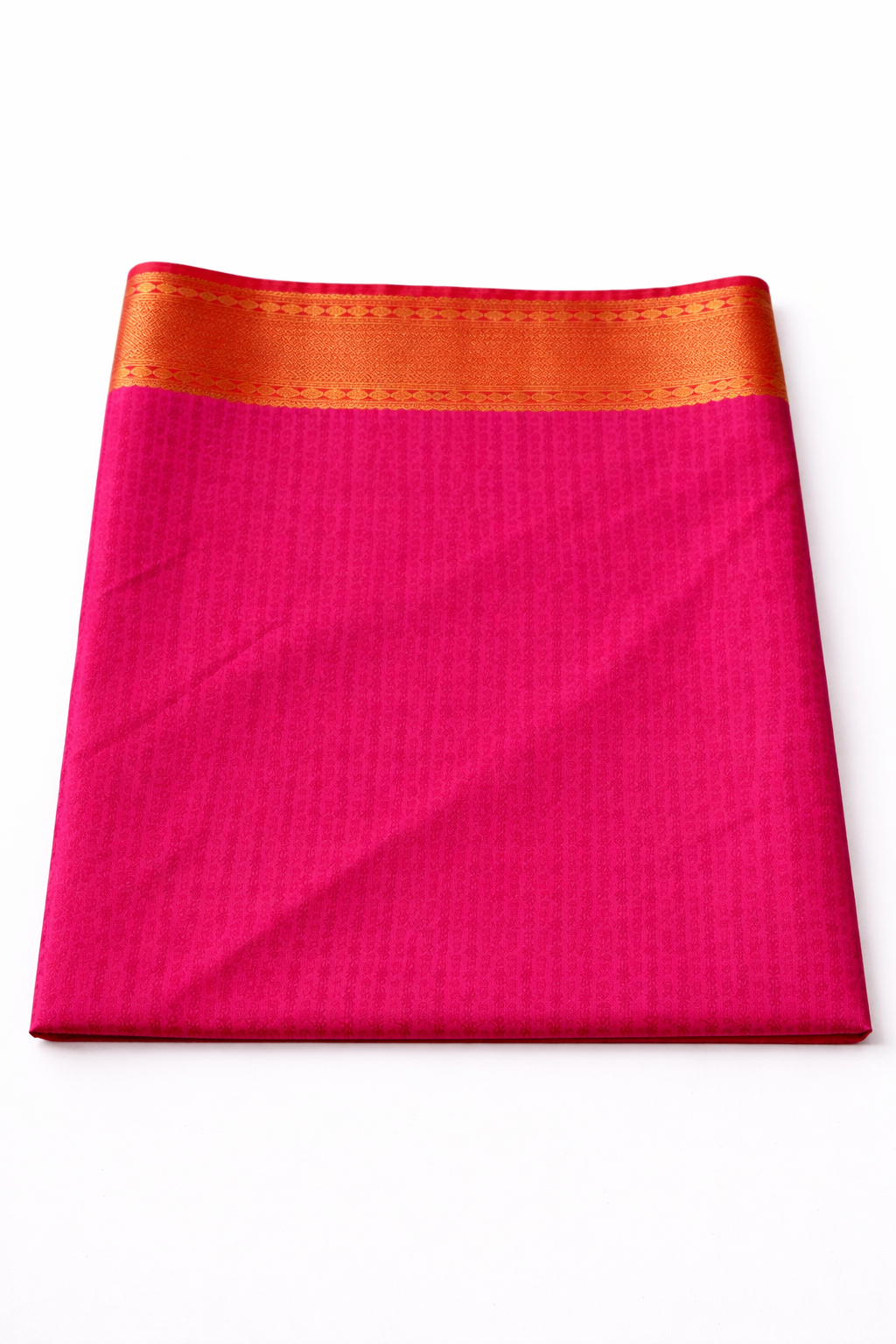 Purple Pochampally Semi Silk Saree with Contrast Pink Blouse & Green Designer Pallu