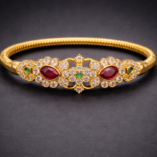 Ruby Blossom Diamond Bangle