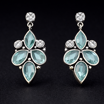Sea Mist Petal Drop Earrings