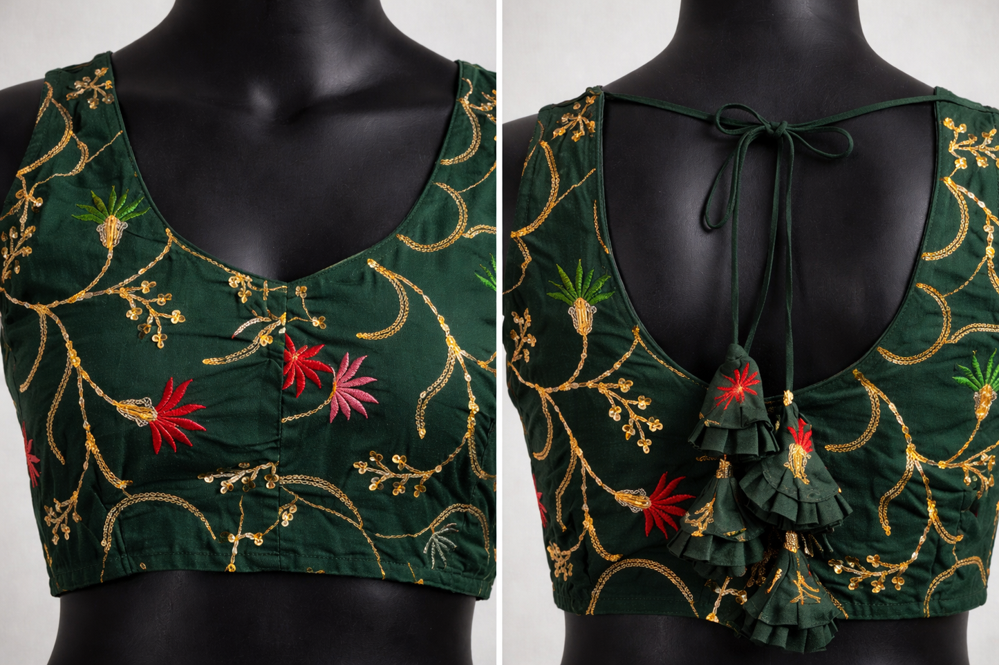 Maroon Embroidered Designer Blouse