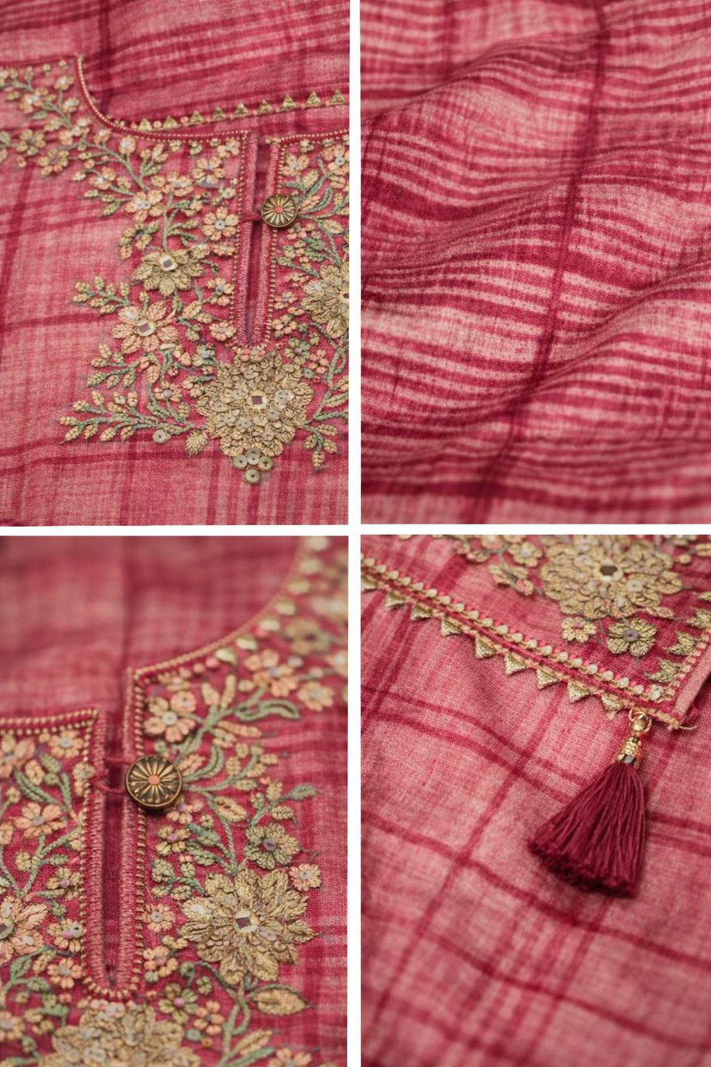 Rose Pink Printed Cotton Chudithar Set