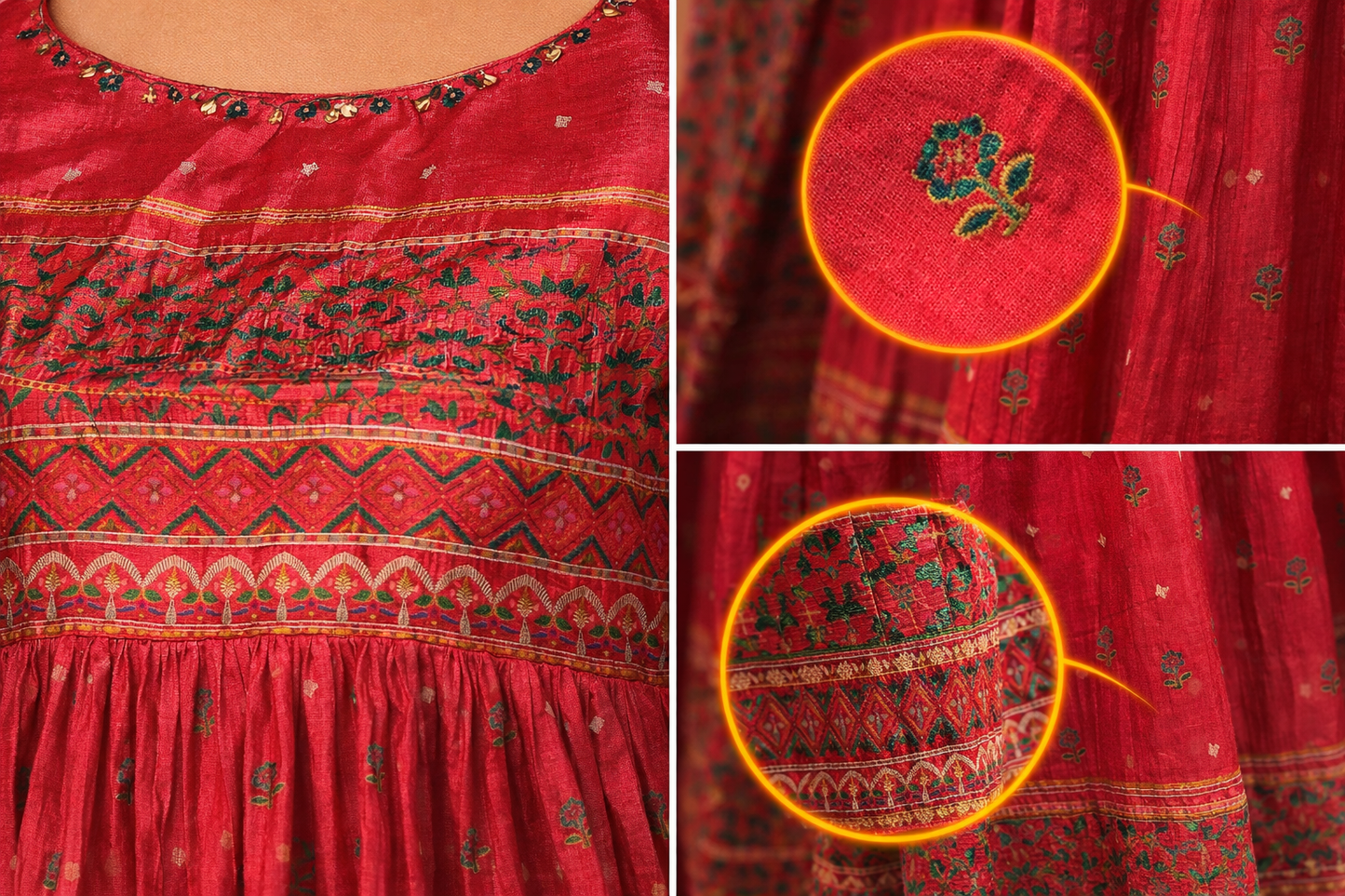 Elegant Pink Printed Anarkali Kurti