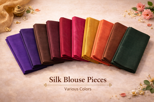 Plain Silk Blouse Pieces